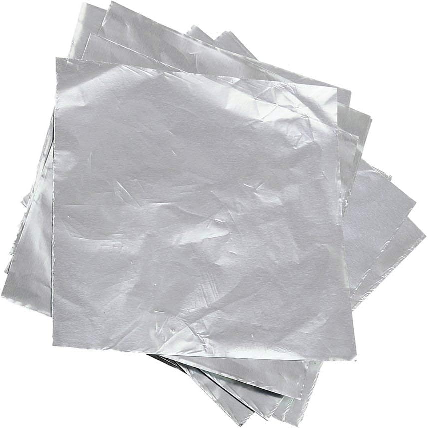 100pcs Square Aluminium Foil Wrapper Chotolate Candy Wrapping Papers