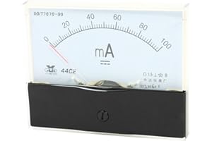 uxcell Analog Current Panel Meter DC 0-100mA 44C2/100MA Ammeter for Automotive Circuit Testing Charging Battery Ampere Tester