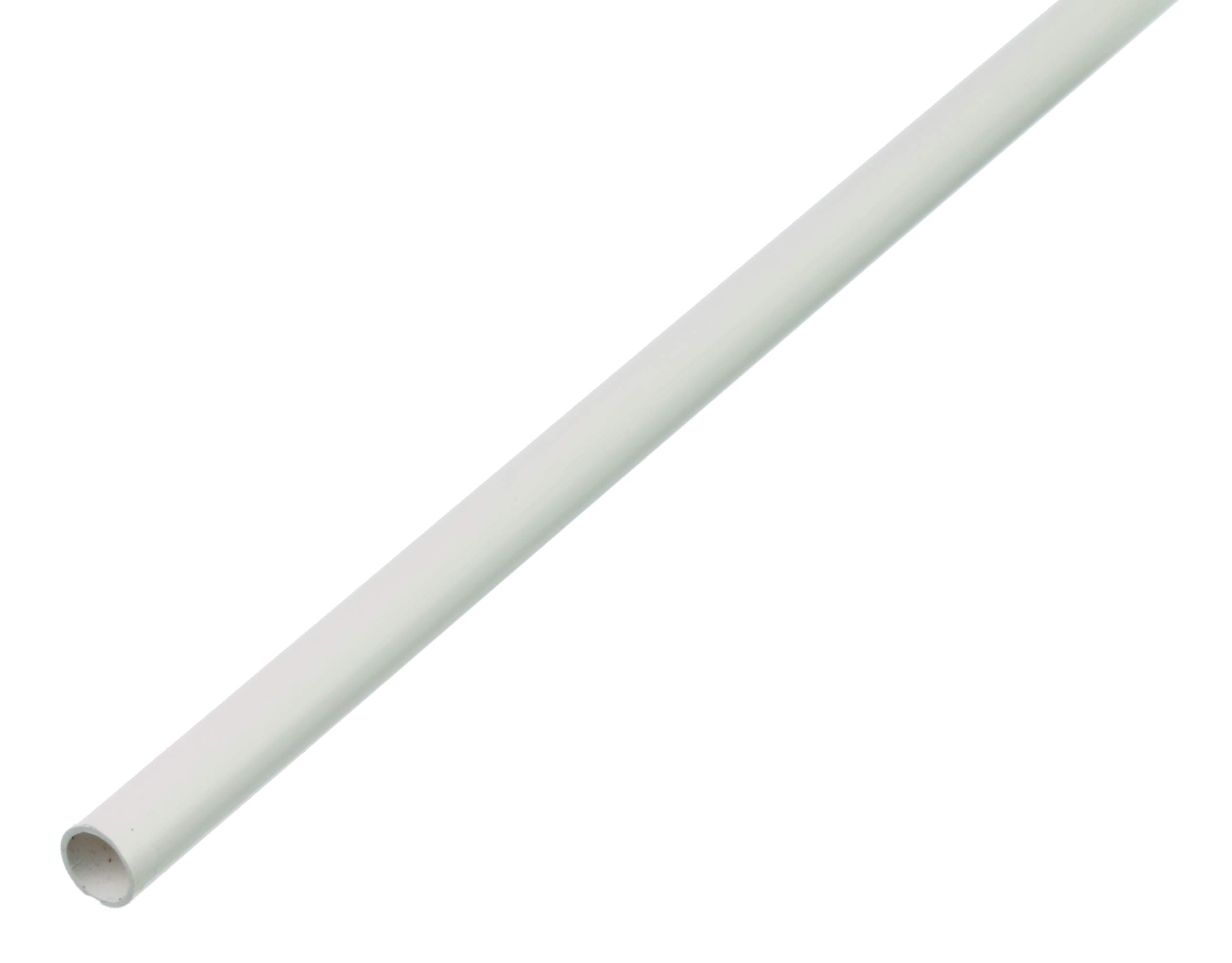 Alberts 484910 Round Tube, Plastic, White, 1000 x 7 x 1 mm