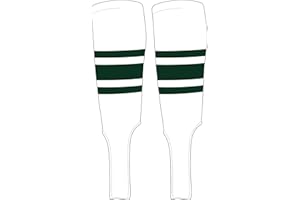 MK Socks Traditional Baseball Stirrups Pattern B-7 White, Forest Green