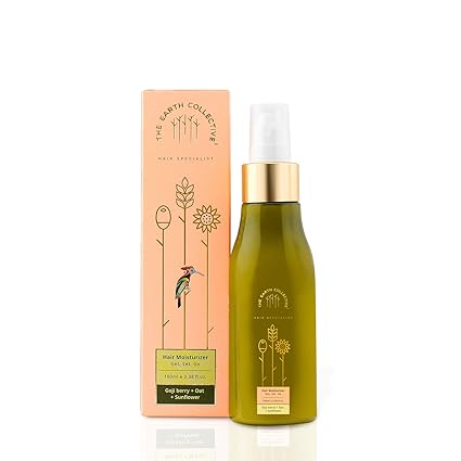The Earth Collective Hair Moisturizer, Contains Goji Berry, Oat & Sunflower, Hydrates Hair, Keeps It Frizz-Free, Helps Make Styling Easier, Free of Parabens, Sulphates, Mineral Oils and Other Harmful Chemicals, 100 ML