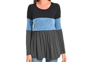 Bearsland Women’s Nursing Top Long Sleeve Scoop Neck Nursing Shirt Breastfeeding Shirt Pregnancy Clothes