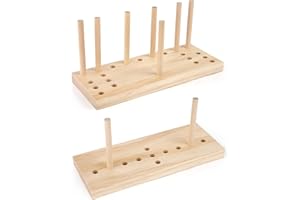 Creproly Bow Maker for Ribbon Wreaths, 2-in-1 Double Sided Wooden Hair Bow Making Tool for Crafts DIY Decoration for Christmas Halloween Holiday (New Style1)