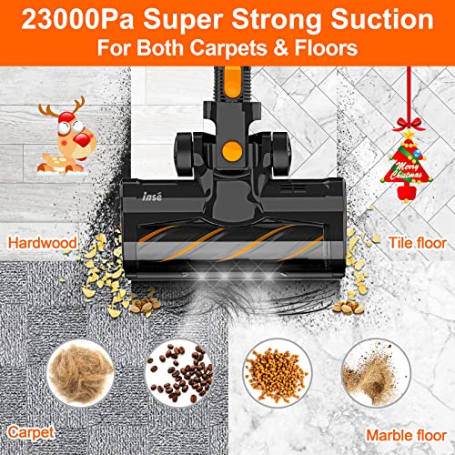 INSE Cordless Vacuum CleanerUltra Quiet Lightweight Vacuum Cleaner