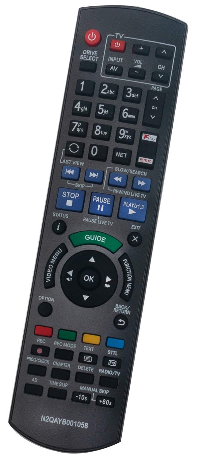 ALLIMITY N2QAYB001058 Remote Control Fit for Panasonic Smart Network HDD Recorder DMR-HWT150EB DMR-HWT250EB DMR-PWT655EB DMR-BWT850EB DMR-PWT550EB