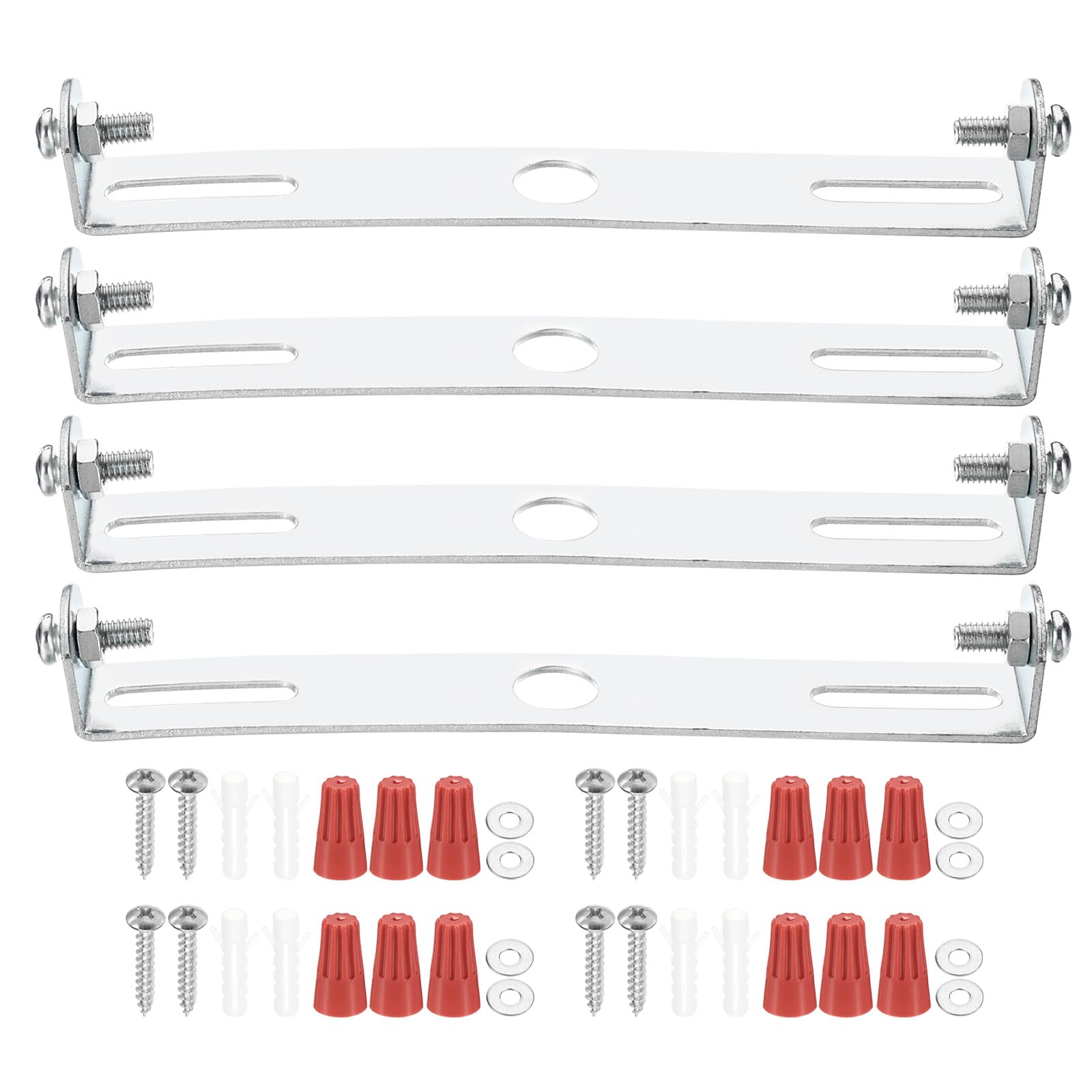 PATIKIL 120mm (4.72") Universal Light Fixture Mounting Bracket Kit, 4 Set Light Crossbar Ceiling Light Plate with Screw for Wall Light Ceiling Light Pendant Chandelier