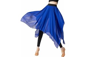 Qsuccua Women's Latin Dance Pants Modern Dance Pants Chiffon Training Clothes
