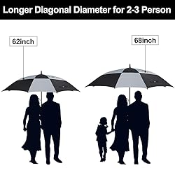 G4Free Extra Large Golf Umbrella 62/68 inch Vented
