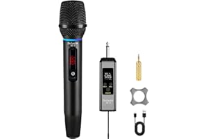 Befuoiu UHF Rechargeable Wireless Microphone for Singing, Handheld Dynamic Mic with Receiver, Karaoke Microphone Wireless for