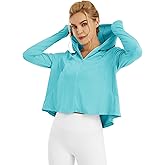 G4Free Womens UPF 50+ Sun Protection Hoodie Shirts Lightweight Quick Dry Long Sleeve Zip Jacket with Pocket Hiking Outdoor