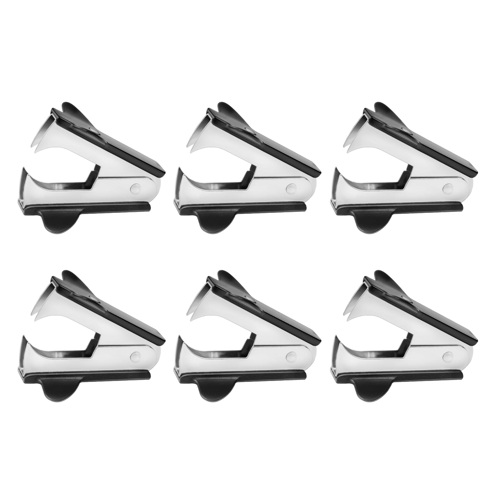 Photo 1 of 6 Pack Staple Remover Staple Puller Removers Tools, Black Pin Jaw Style Stapler Remover Tool for Classroom, Professional Stapler Puller Staples Removal Tools for School, Office and Home