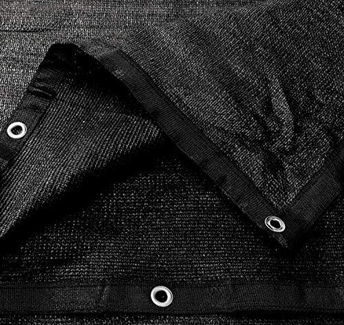 Heavy Duty 6 ft. X 200 ft. Privacy Windscreen Fence Screen Mesh Tarps W/Binding and Grommets (Black)
