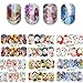 Ruior 50 Sheets Mixed Designs Watermark Transfer Nail Art Stickers Manicure Tips DIY Nail Art Equipment