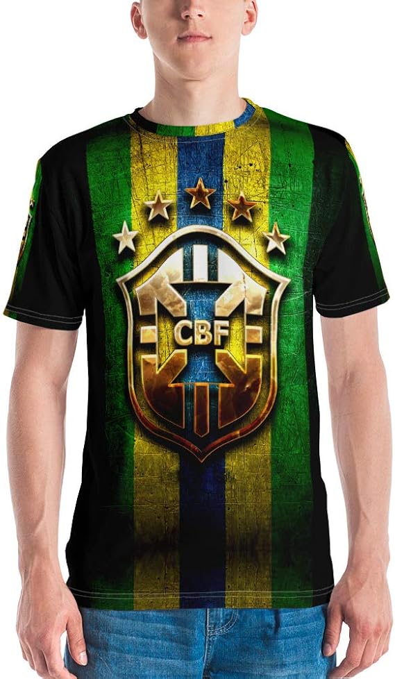 Brazil National Team Soccer TShirt Vintage All Over Printing Tee Shirt