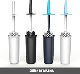 MR.SIGA Toilet Bowl Brush and Holder Black 1 Pack view 3