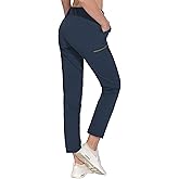 Little Donkey Andy Women's Ultra-Stretch Quick Dry Lightweight Ankle Pants Drawstring Active Travel Hiking