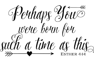 Ditooms Perhaps You were Born for Such a time as This - Teen Girl Scripture Wall Decal Bible Verse Wall Vinyl