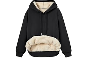Trendy Queen Women's Winter Fleece Sherpa Lined Hoodie Casual Warm Pullover Hooded Sweatshirt