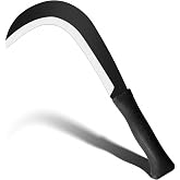Billhook Sickle Garden Tools Machete Knife Brush Clearing Sickle Machete with Carbon Steel Blade Sickle Knife Billhook Machete Sickle for Grass, Harvest, Weeding Sickle Machete