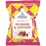 Original Bonds London Rhubarb & Custard Bag Sugar Coated Rhubarb & Vanilla Flavored Boiled Sweets Imported From The UK The Be