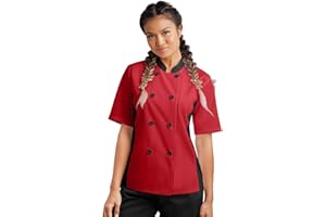 UA CHEF Women's Chef Coat - Breathable Mesh Panels, Professional Kitchen