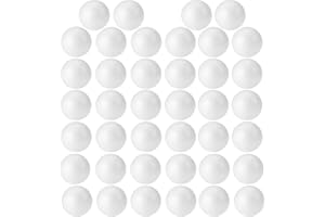 FFCHUANHE FFchanhe 40 Pack 3 Inch Foam Balls for Crafts, Polystyrene Foam Balls, for School Project, Weddings, Christmas, Home Decoration. White