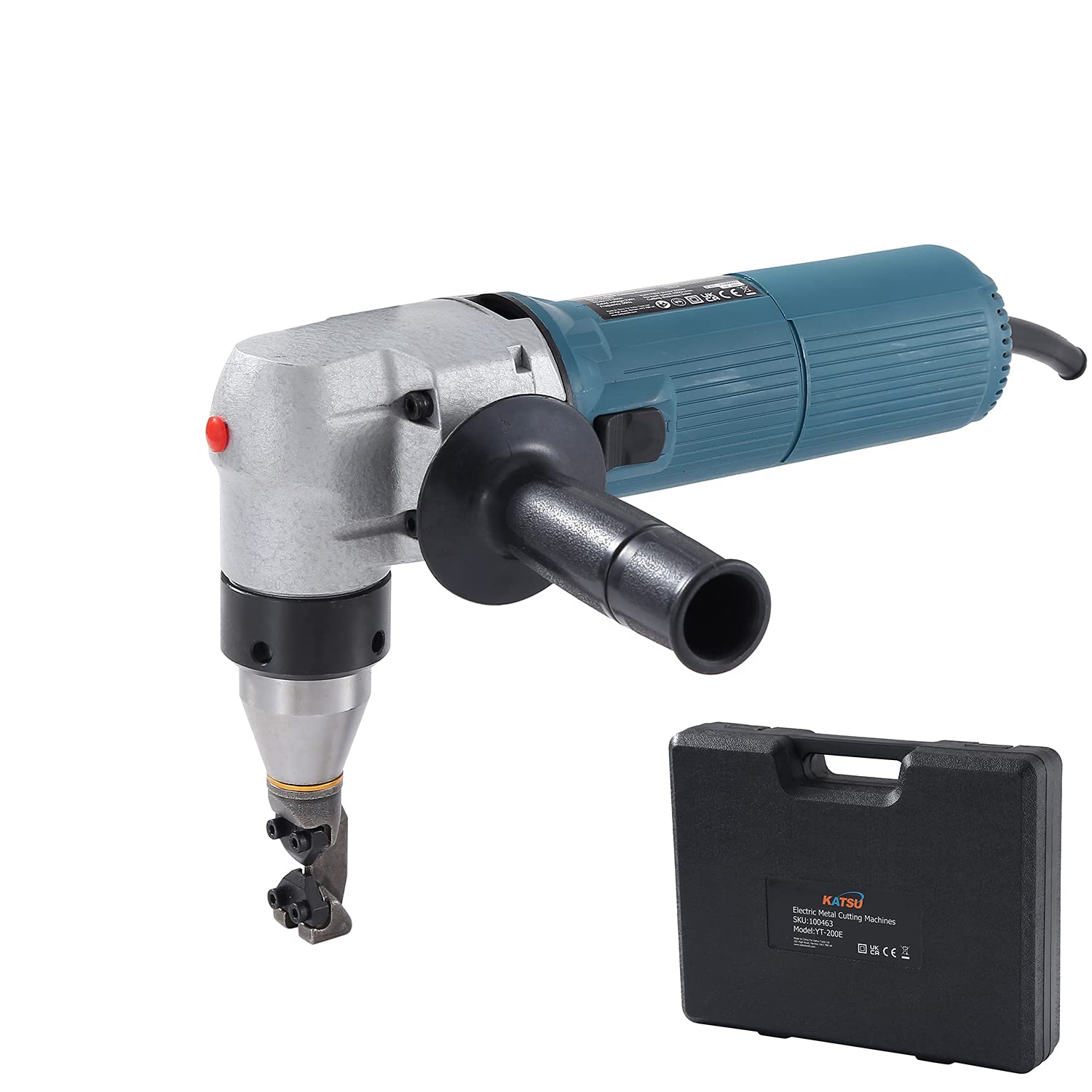 KATSU Electric Nibbler, 625W Heavy Duty Stainless Steel Aluminium Copper Sheet Metal Cutter Snips Shears Scissor Metalwork Tool Cuts 3mm Steel Plate 100463