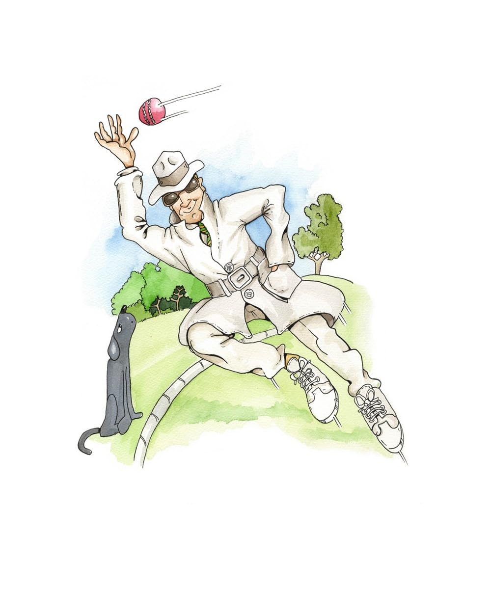 A5 cricket greeting card ‘Third Man' for thank you's, birthdays etc. Blank inside for your message & cellophane wrapped with envelope (AC63)