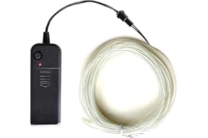 DOBESTYOU El Wire,5m ice Blue neon Light Flash Electroluminescence, Cutting El Wire, Used for DIY Design, Various Holiday Party Decoration and Clothing decoratio