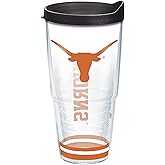 Tervis Made in USA Double Walled University of Texas Longhorns Insulated Tumbler Cup Keeps Drinks Cold & Hot, 24oz, Arctic