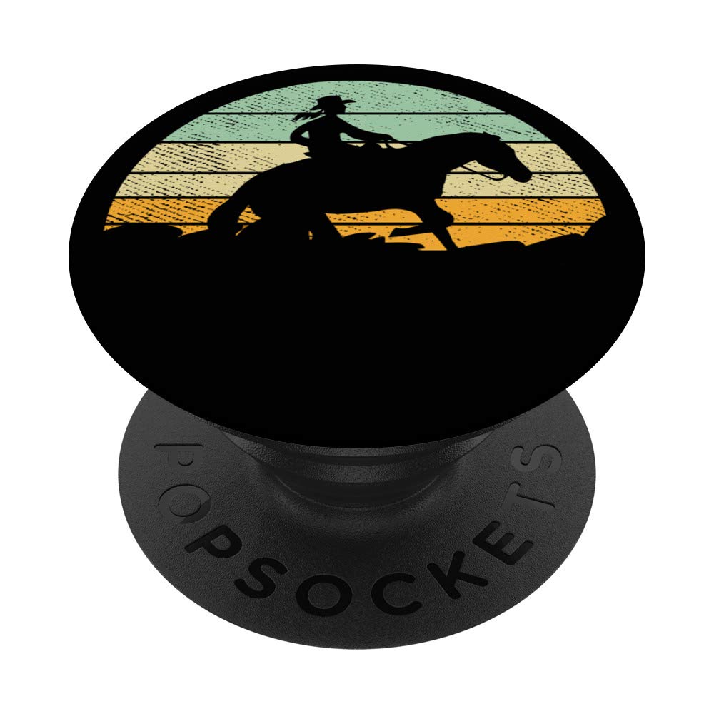Western Rider Reining Quarter Horse Sliding Stop PopSockets PopGrip: Swappable Grip for Phones & Tablets