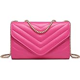 Dasein Women Small Quilted Crossbody Bags Stylish Designer Evening Bag Clutch Purses and Handbags with Chain Shoulder Strap