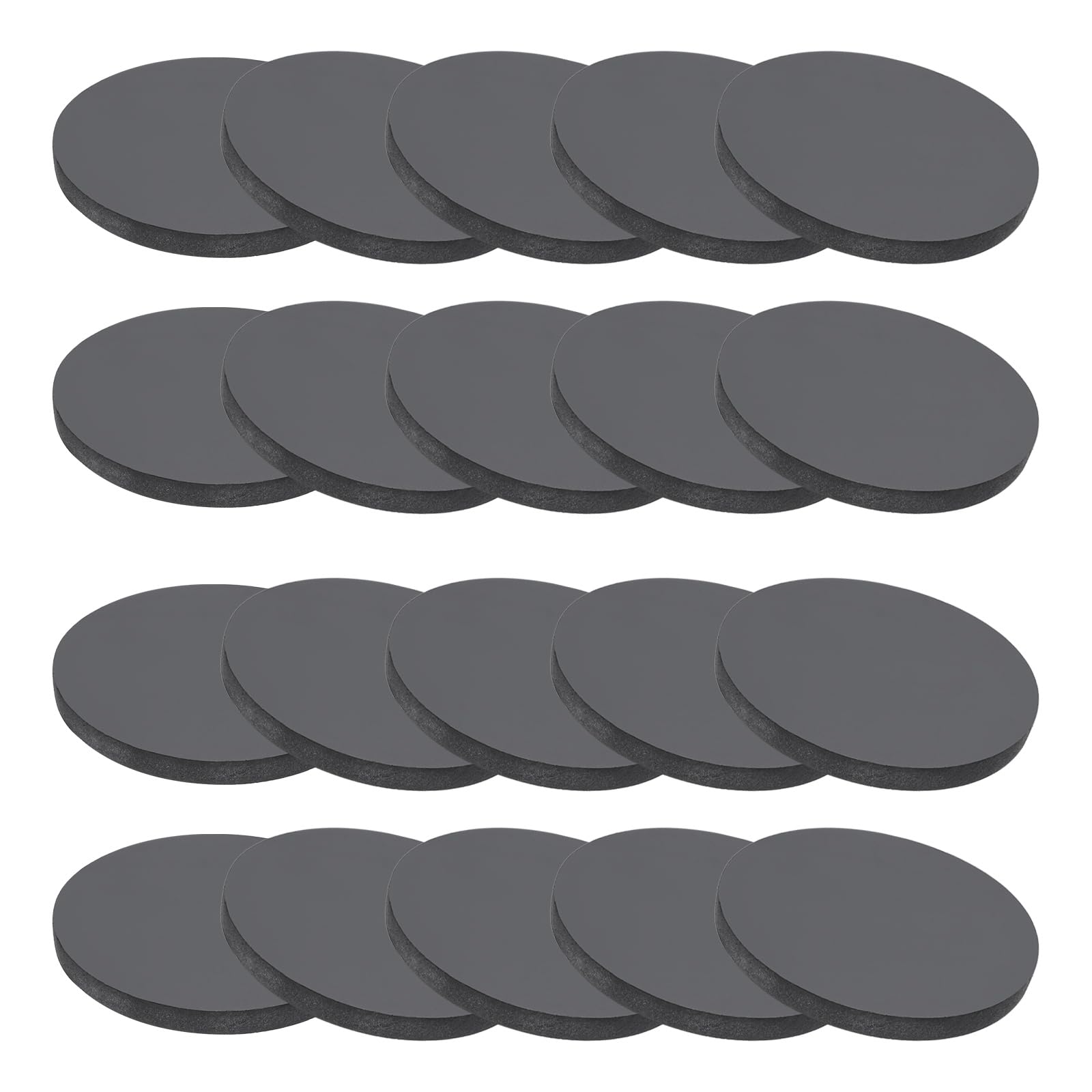 PATIKIL Rubber Solid Discs Washers, 20 Pcs 65mm OD x 6mm Thick Rubber Round Gasket Pad Bushings Spacer Washer for DIY Gasket Craft, Black