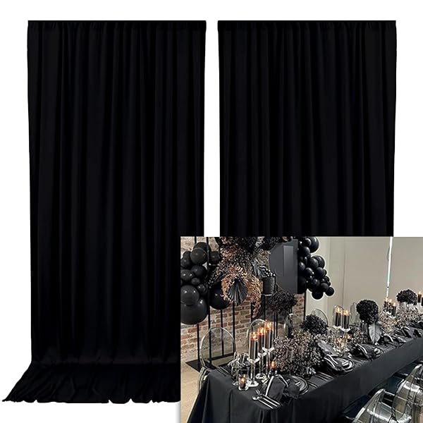 TOAOFY BLACK BACKDROP CURTAINS BLACK CURTAINS FOR BACKDROPS...