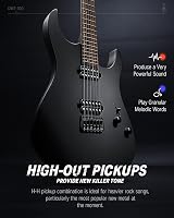 Donner DMT-100 Solid Body Electric Guitar Kit Black H H Pickups 39 Inch view 2