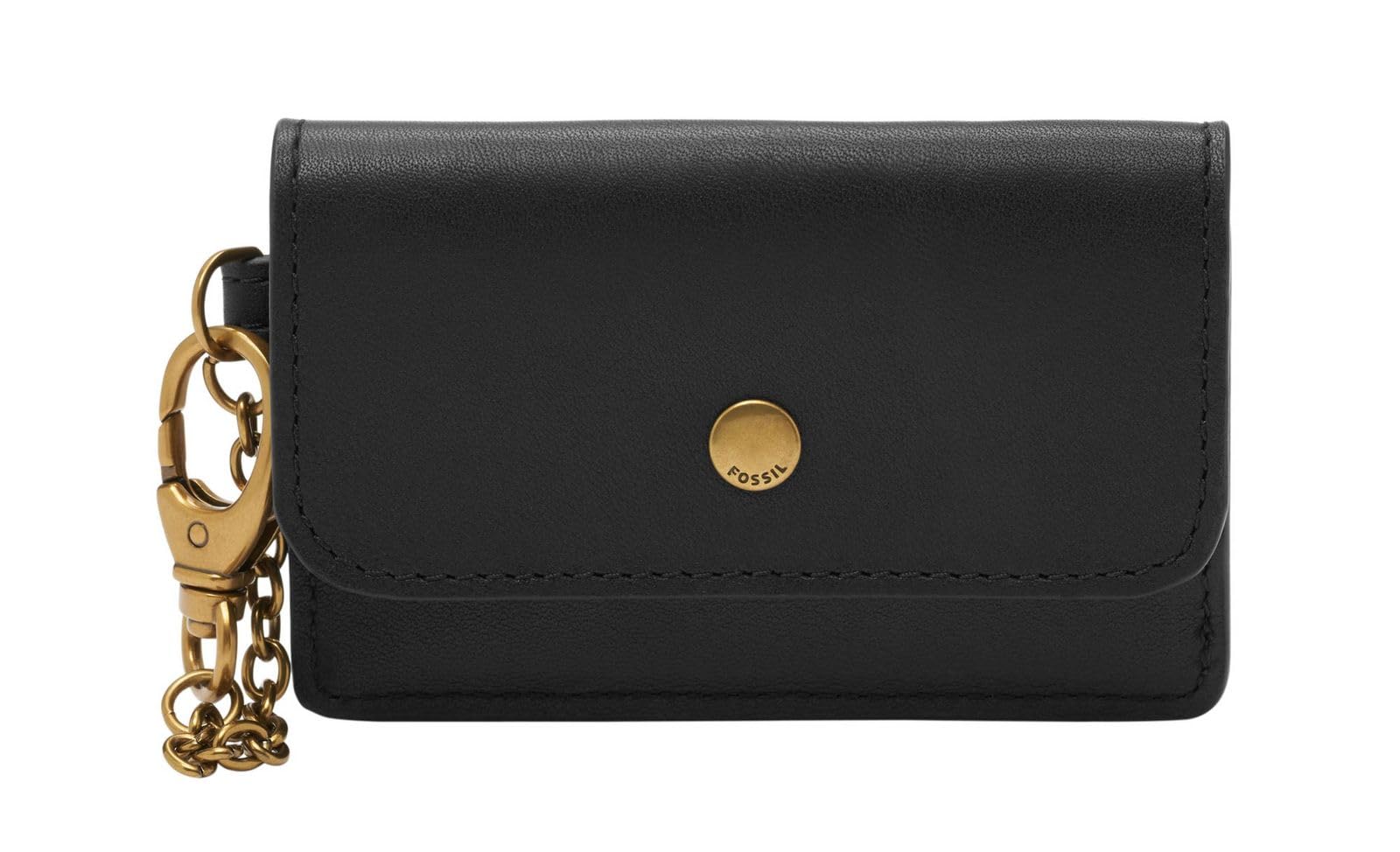 Fossil Wallet for Women Valerie, Leather Card Case black 10.2 cm L x 1.6 cm W x 6.5 cm H SL6492001