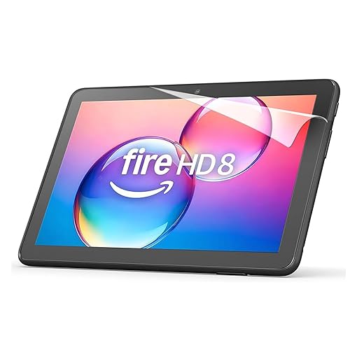 Amazon Fire HD 8 tablet (newest gen), 8" HD Display, 3 GB memory, 32 GB + All-new NuPro anti-glare screen protector