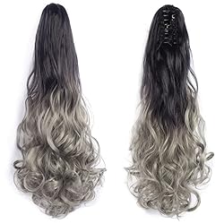 22 Inch Long Wavy Hair Ponytail Synthetic Wrap On