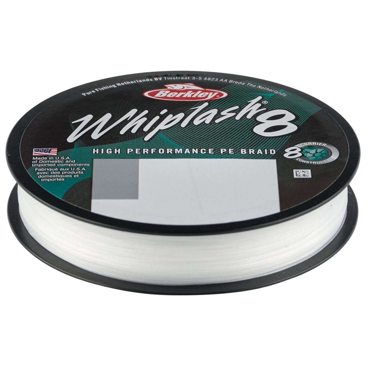 Berkley Whiplash8, Fishing Line, Superline, , Predator Fishing, Pike, Perch, Zander, Trout, Unisex, Crystal, 0.1mm | 14.8kg | 32lb | 165yd
