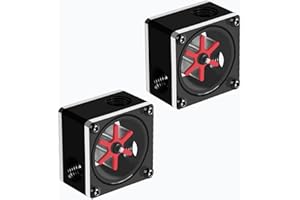 LELUKEE Flow Meter Indicator for PC Acetal Water Cooling Monitoring G1/4 Thread Square, Pack of 2.