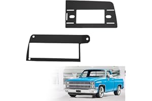 MOTOQUEEN Replacement For 87-99-3052 Electronics DIN Radio Installation Kit for GM Truck 1973-1987 | Plastic Dash Support Panel for 2-Shaft or DIN Head Units | Fit For Chevrolet & GMC C/K Series