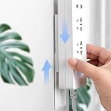 DDSHUN 4Pcs Power Strip Adhesive Socket Holder Cable Organizer Desk Mount view 6