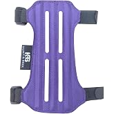 Hunt &amp; Seek Fabric Archery Arm Guard 2 Hook-and-Loop Adjustable Straps Suede Leather Hunting Arm Guard Forearm Wrist Protector Archery Bracer Unisex
