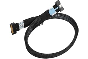 MCIO 8i to MCIO 8i Cable, 19.7in Professional PCIE 5.0 74Pin Cable High Speed 32 GT/S MCIO X8 to MCIO X8 Cable for Servers Da