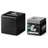 LOCKCUE Professional Slate Gray Billiard Chalk with Aluminum Case Holder - High Density Pool/Snooker Accessories