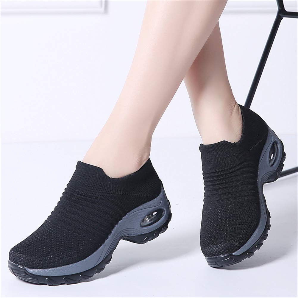 Cheap STQ Slip On Breathe Mesh Walking Shoes Women Fashion Sneakers Comfort Wedge Platform 