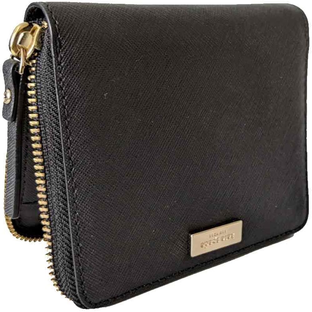 Kate Spade Darci Laurel Way Leather Zip Around Medium Wallet (Black) at