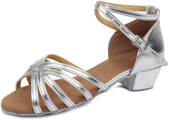 Silver dance shoes low heel Clearance
