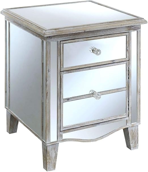 Amazon Com Mirrored Nightstand Mirror Finished End Table For Room Accent Table Bedroom Living Room Side Table Glamour Style Elegant Modern Contemporary 1 Drawer 1 Cabinet Furniture White Ebook By Nakshop Kitchen
