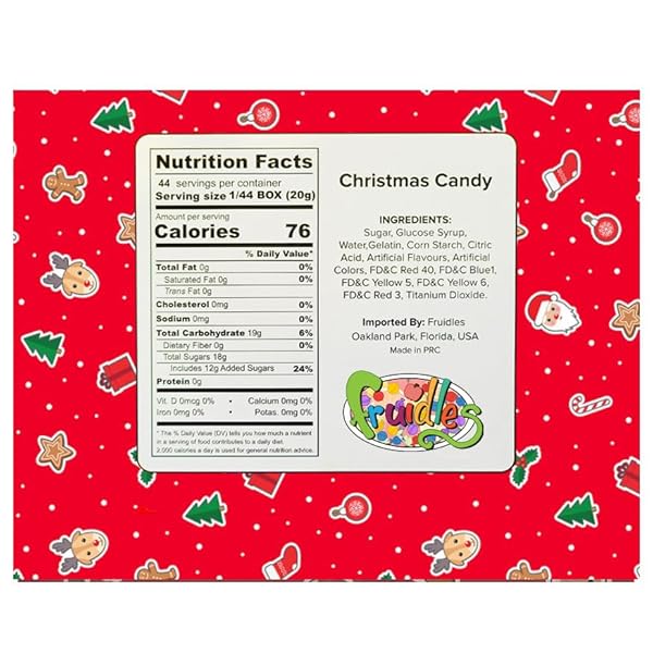 FRUIDLES CRUSHED PEPPERMINT CANDY CANES, CHRISTMAS FLAVOR TOPPINGS, RESEALABLE BAG (HALF-POUND)